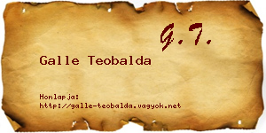 Galle Teobalda névjegykártya